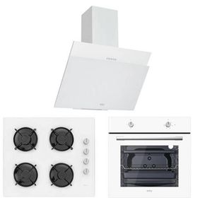 Silverline 3457 Soho 80-CS5364W01-BO6502W02 3'lü Beyaz Cam Ankastre Set