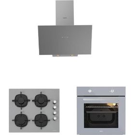 Silverline 3481 - CS5335S01 - Esty AEF6601S04 Karma Gri Cam 3'lü Ankastre Set