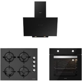 Silverline 3481 - CS5349B01 - BO6501B01 Siyah 3'lü Ankastre Set