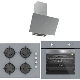 Silverline 3481 Flam - CS5335S01 - BO65E4S01 3'lü Gri Ankastre Set