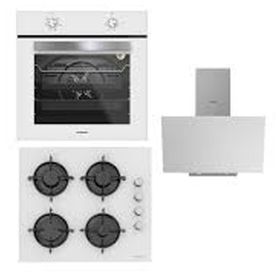 Silverline 3481 Flam - CS5349W01 - BO65E1W01 3'lü Beyaz Ankastre Set