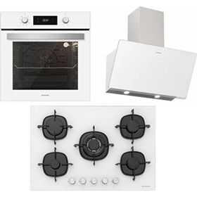 Silverline Beyaz 60 cm - CS5365W01 - B06504W01 Beyaz 3'lü Ankastre Set