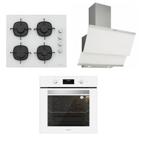 Silverline BO6191W01 - CS5335W01 - 3420 - MW9018W01 3'lü Beyaz Ankastre Set