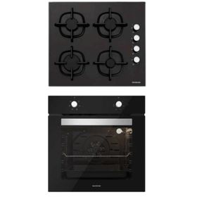 Silverline BO6501B01 - CS5343B01 2'li Siyah Ankastre Set