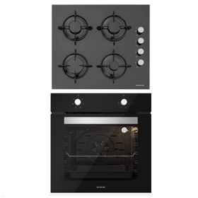 Silverline BO6501B01-CS5349B01 2'li Siyah Ankastre Set
