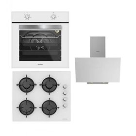 Silverline BO6501W01-CS5349W01-3481 Beyaz Ankastre Set