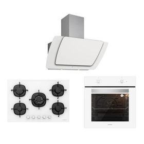 Silverline BO6501W01 - CS5365W01 - 3373 Misto 60 3'lü Beyaz Ankastre Set