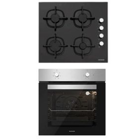 Silverline BO6501X01 - CS5343B01 2'li Siyah Ankastre Set
