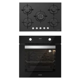 Silverline BO6502B01 - CS5365B01 2'li Siyah Ankastre Set