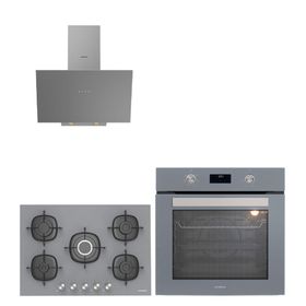Silverline BO6502S02 - 3481 - CS5622S01 3'lü Gri Ankastre Set