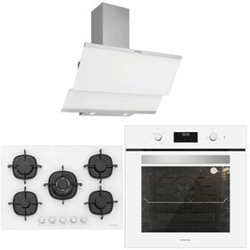 Silverline BO6502W02 - CS5349W01 - 3481 3'lü Beyaz Ankastre Set