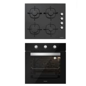 Silverline BO6503B01 - CS5335B01 2'li Siyah Ankastre Set