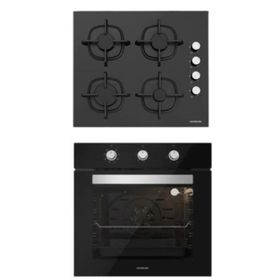 Silverline BO6503B01 - CS5429B01 - 3450 Slimline 60 3'lü Siyah Ankastre Set
