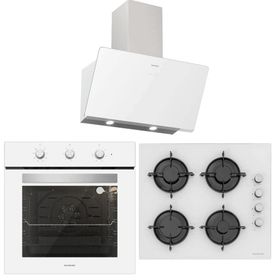 Silverline BO6503W01 - CS5349W01 - 3457 Soho 60 3'lü Beyaz Ankastre Set