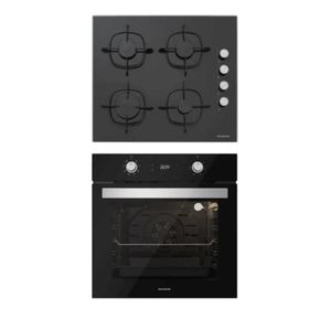 Silverline BO6504B01 - CS5335B01 2'li Siyah Ankastre Set