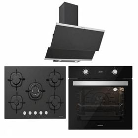 Silverline BO6504B01 - CS5365B01 - 3420 Classy 60 3'lü Siyah Ankastre Set