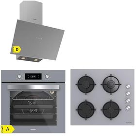 Silverline BO6504S01 - CS5349S01 - 3481 Flam Gri 3'lü Ankastre Set