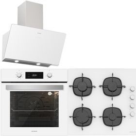 Silverline BO6504W01 - CW5335W01 - 3457 Soho 60 - MW9018W01 4'lü Beyaz Ankastre Set