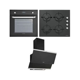 Silverline Classy BO6024B01-CS5335B01-3420 3'lü Siyah Ankastre Set