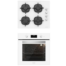 Silverline CS5343W01-BO6502W02 Beyaz 2'li Ankastre Set