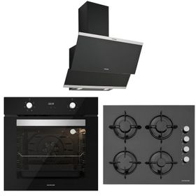 Silverline CS5349B01 - 3420 Classy 60 2'li Siyah Ankastre Set