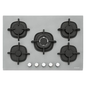 Silverline CS5364S01 5 Gözlü 75 cm Gri Cam Ankastre Ocak