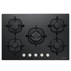 Silverline CS5426B01 75 cm Wok Gözlü Siyah Cam Ankastre Ocak
