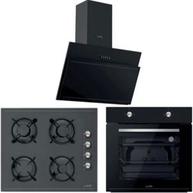 Silverline Luno F6501B02 - L3462B - L335B01 Siyah Ankastre Set