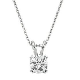 Silver&Silver 1 Karat 925 Ayar Gümüş Tektaş Kolye