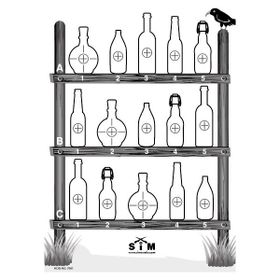 Sim 50x70 cm 20 Adet Şişeler Hedef Kağıdı