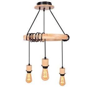 Simaavize Modern Ahşap Wood Suspension Kahverengi Avize