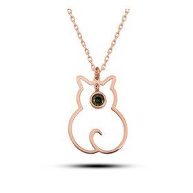 Şimal Silver 925 Ayar Gumus Agustos Ayi Dogum Tasi Kedi Kadin Gumus Kolye