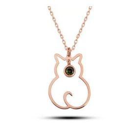 Şimal Silver 925 Ayar Gumus Agustos Ayi Dogum Tasi Kedi Kadin Gumus Kolye