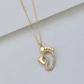 Şimal Silver 925 Ayar Gümüş Ayakizi Kolye