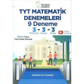 Simedyan Akademi 2021 TYT Matematik Denemeleri 9 Deneme - (3 Başlangıç-3 Isınma-3 Prova)