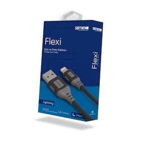 Simex İphone Lightning Spk-09 Flexi 1 mt Siyah Data Kablosu