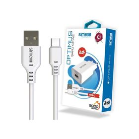 Simex Universal Type-c Sps-03 Optimus 2in1 2400 Mah Beyaz Sarj Seti