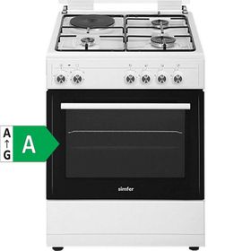 Simfer 1242 A Sınıfı 66 lt 3+1 Elektro Turbo Ocaklı Beyaz Fırın