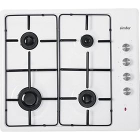 Simfer 3010N Beyaz 4 Gözü Doğalgaz Gazlı Set Üstü Emaye Ocak