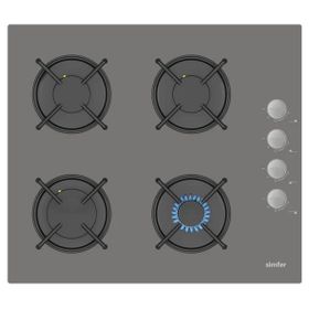 Simfer 3538 4G 60 cm AN Gri Cam Ocak