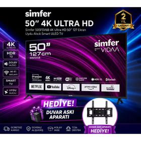Simfer 50FSFV6B 50 inç 127 Ekran 4K Ultra HD Vidaa LED TV