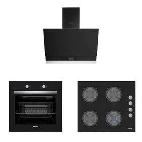 Simfer 7332 Fırın + 3500 Ocak + 9603 Davlumbaz Siyah Ankastre Set