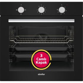 Simfer 8205 Siyah 4 Fonksiyon Powerturbo Ankastre Fırın