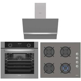 Simfer 8217 - 3538 - 8740 Gri 3'lü Ankastre Set
