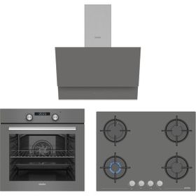 Simfer 8237 - 3655 - 8705 Trend Silver Dijital Power Turbo 3'lü Ankastre Set