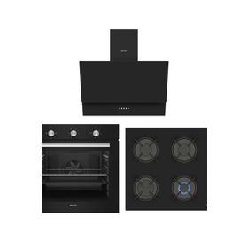 Simfer Diamond 8201 - 3046 - 8708 Siyah 3'lü Ankastre Set