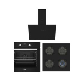 Simfer Diamond 8203 - 3046 - 8721 Siyah 3'lü Ankastre Set