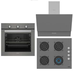 Simfer Diamond 8224 - 3537 - 8715 Gri 3'lü Ankastre Set