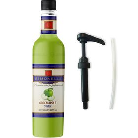 Simonelli 700 ml Yeşil Elma Kahve Şurubu + Pompa