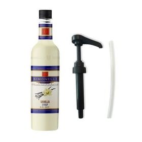 Simonelli Vanilya Aromalı 70 cl Kahve ve Kokteyl Şurubu + Pompa